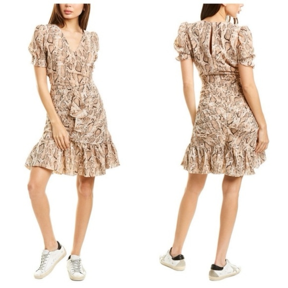 WALTER BAKER TREYTON dusty python chiffon dress